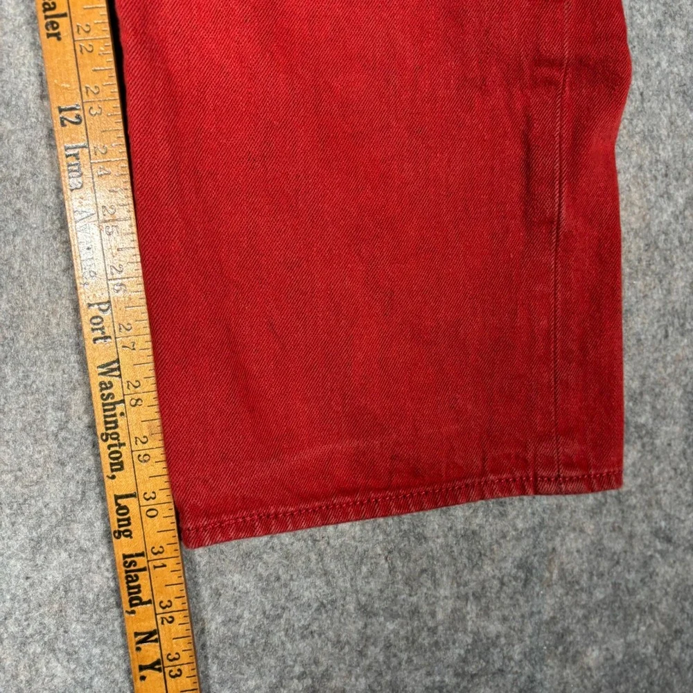 Levis 501 Original Fit Jeans Mens 42x32 (40x31) Red Straight Leg Button Fly
